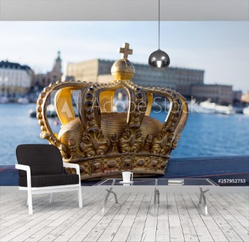 Picture of The Crown On A Bridge In Stockholm Sweden